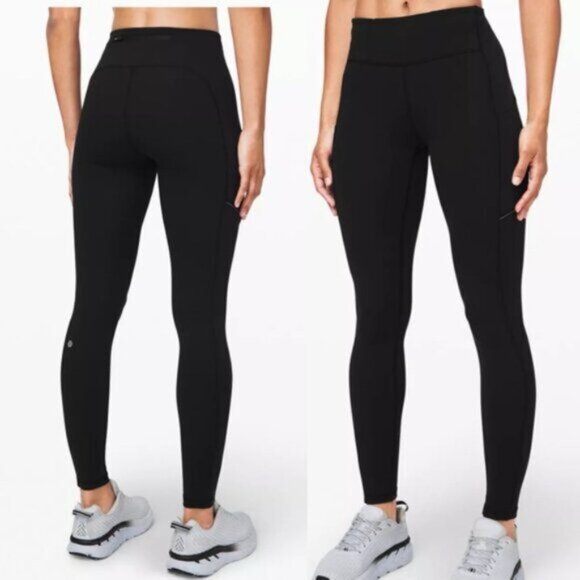 Lululemon Speed Up leggings Women Two Long Pockets Black Pants Size 4 EUC - Picture 14 of 15
